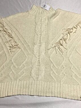 J Jill Turtleneck Poncho Sweater- Almond Latte- Size (Small-Large)